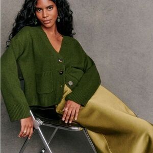 Sezane Jady Cardigan, Perfect Green, M